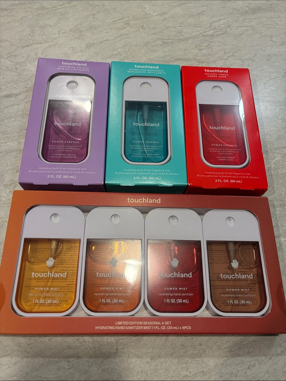 Touchland Hydrating Hand Sanitizer Mist Set - Assorted Colors